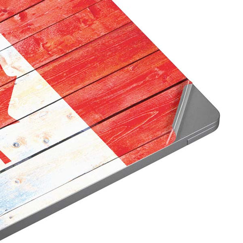 Canada Flag Light Wood Universal Laptop 12in (9.8 x 6.8in) Skin